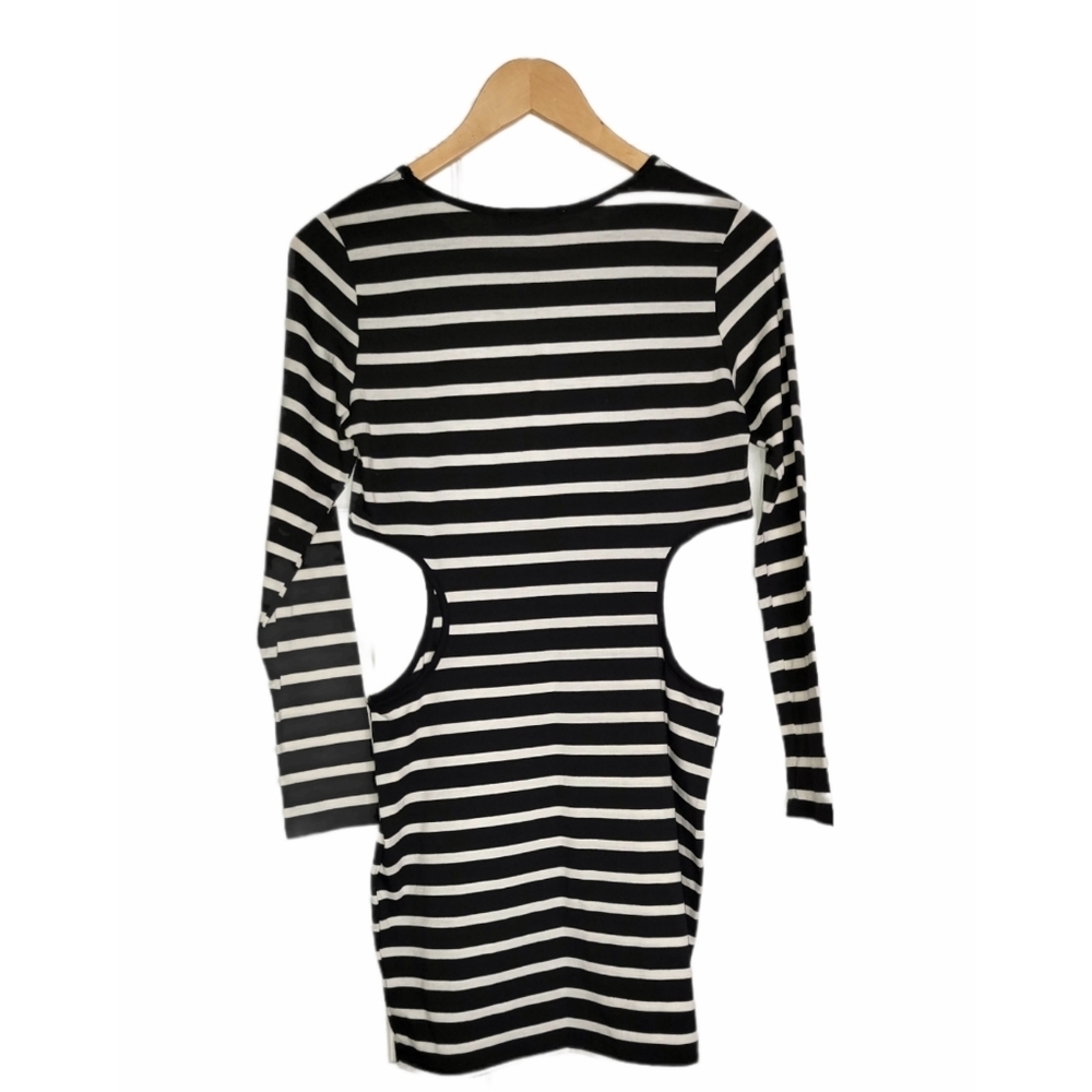 Striped Cutout Mini Dress - Picture 3 of 4